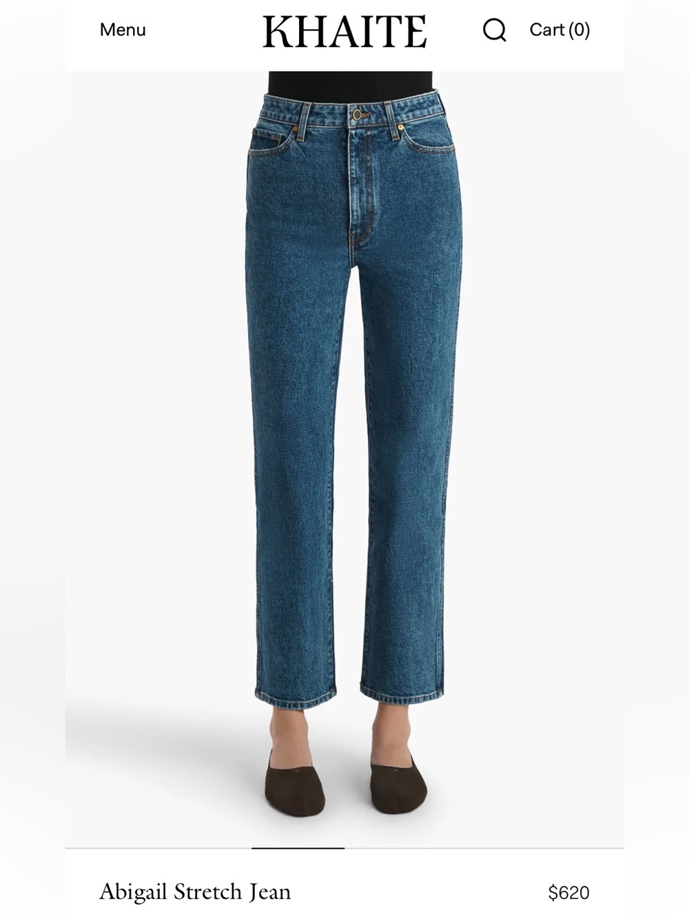 KHAITE Abigail Straight-Leg Jeans in Boone - Picture 2 of 9
